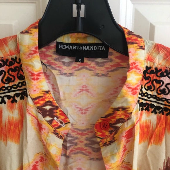 COPY - Hemant & Nandita Ikat Print Maxi Dress - Picture 3 of 6